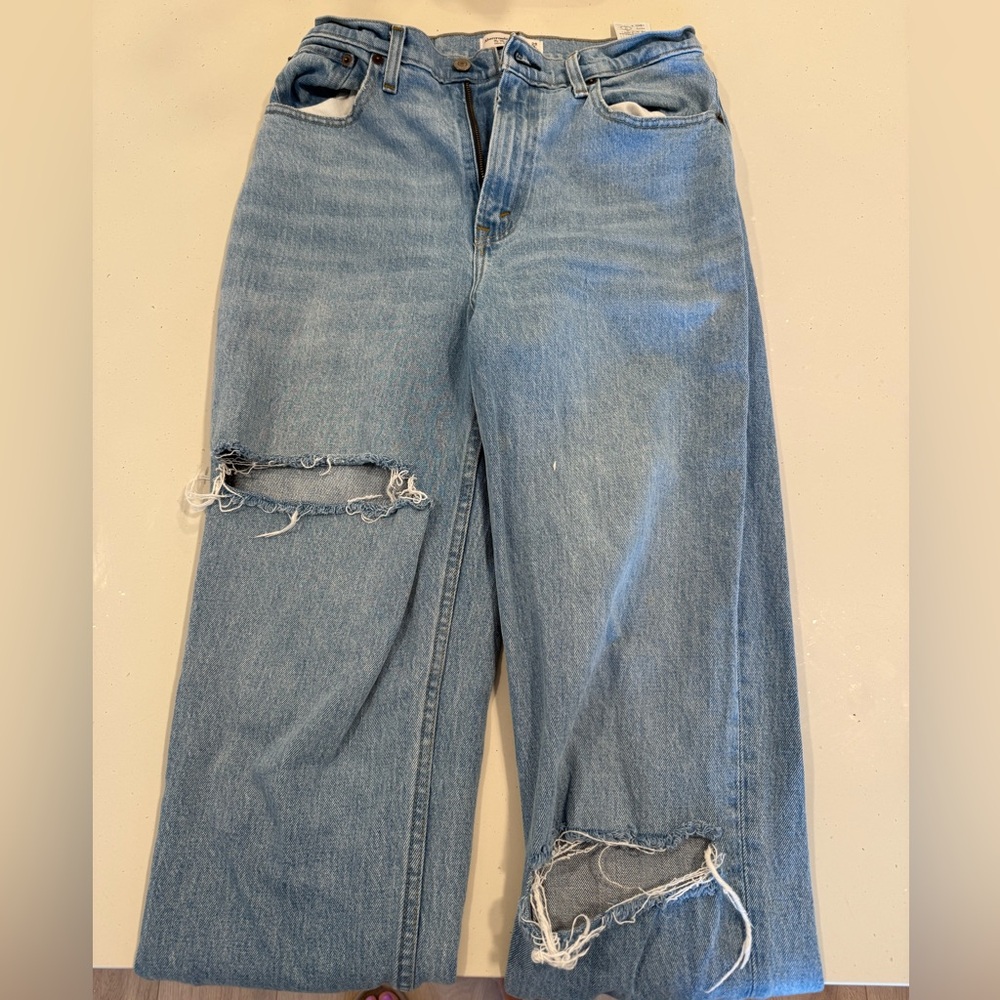 Abercrombie and fitch curve love 90s straight ultra high rise jeans 29 long